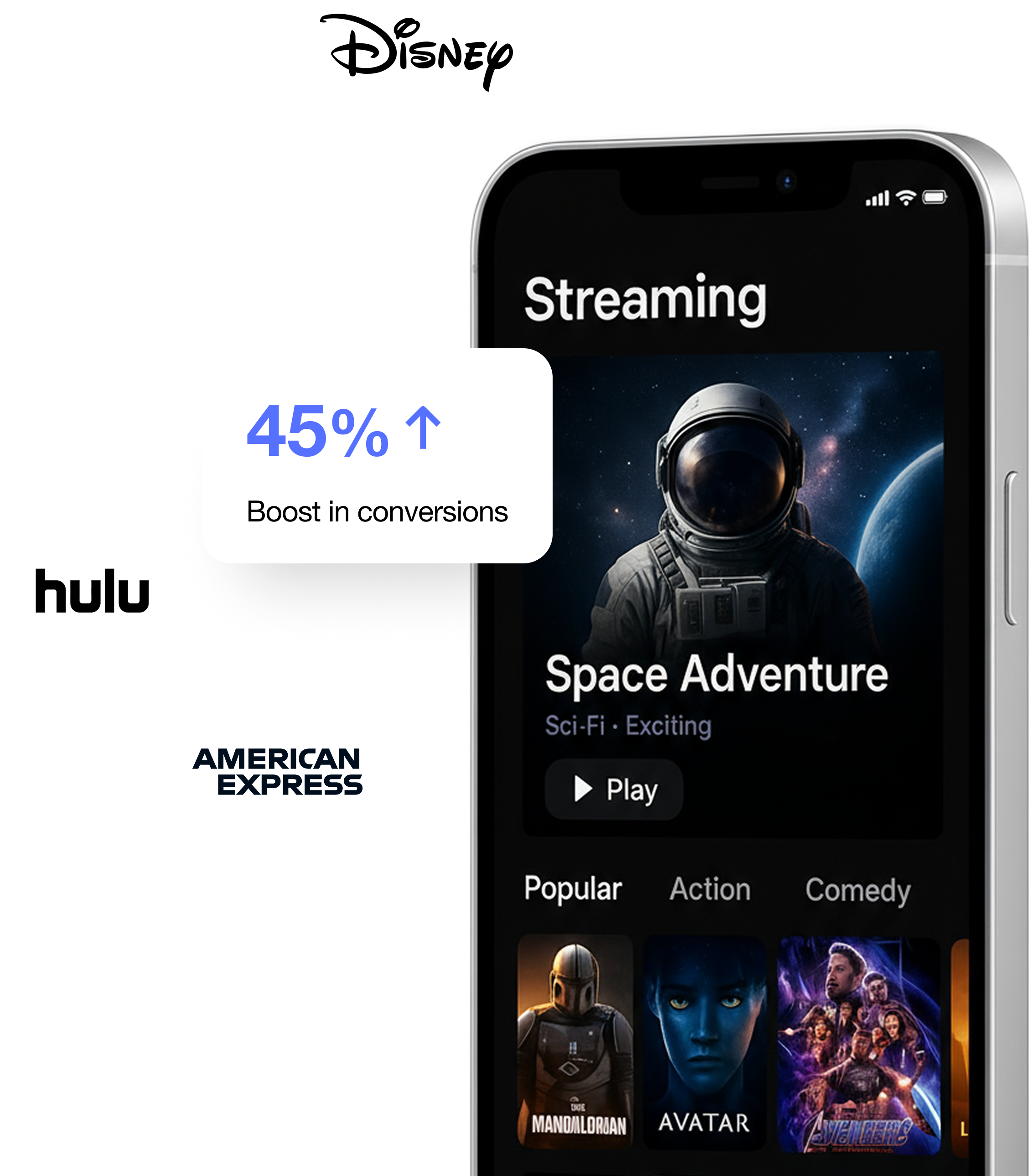 App interface mockup